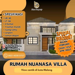 Rumah Nuansa Villa Dengan View Cantik Di Kota Malang