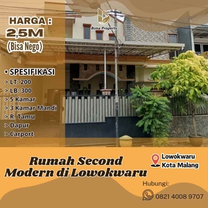 Rumah Second Modern Di Lowokwaru