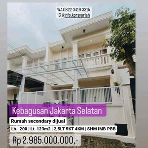 Rumah Siap Huni Dalam Kompleks Kebagusan Jakarta Selatan