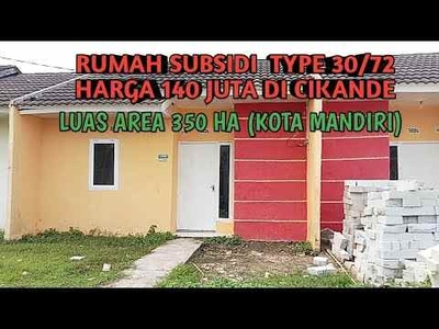 Rumah Subsidi Siap Huni Dilokasi Strategis Dekat Tol Cikandedp 14jt