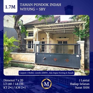 Rumah Taman Pondok Indah Wiyung Surabaya Barat Siap Huni