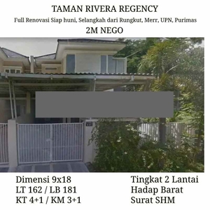 Rumah Taman Rivera Regency Surabaya 2m Nego Full Renovasi Siap Huni