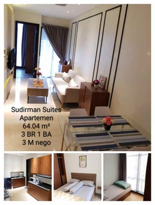 Sudirman Suites Apartemen 6404 M 3 Br 1 Ba 3 M Nego