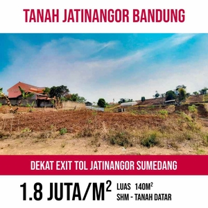 Tanah Bandung Jatinangor 50 Meter Dari Jalan Utama Jatiroke Shm