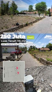Tanah Kavling Di Timur Pasar Jangkang Jl Kaliurang Km 125