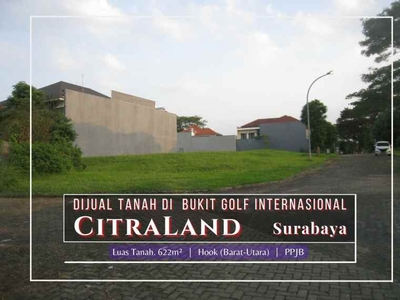 Tanah Kavling Hook Di Citraland Bukit Golf Internasional Surabaya