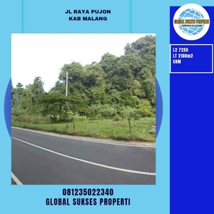 Tanah Luas Poros Jalan Raya Strategis Di Pujon Malang