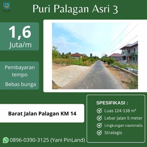 Tanah Strategis Di Barat Jalan Palagan Km 14