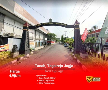 Tanah Tegalrejo Dekat Sma N 2 Yogyakarta Legalitas Shm