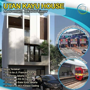 Townhouse Exclusive 3lantai 6kamar Matraman Jakarta Timur