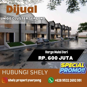 Uniqo Cluster Serpong Hunian Nyaman 2 Lantai