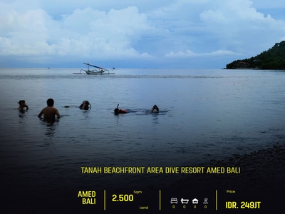 MURAH BANGET Tanah Beach Front Los Pantai Center Dive Pantai Amed Bali