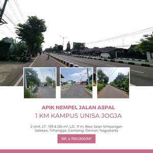 Tanah Mangku Jalan Aspal, Area Trihanggo 300 Meter Ringroad Jogja