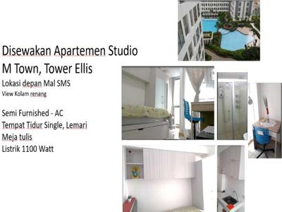 Disewakan Apartemen Studio M Town Tower Ellis Gading Serpong