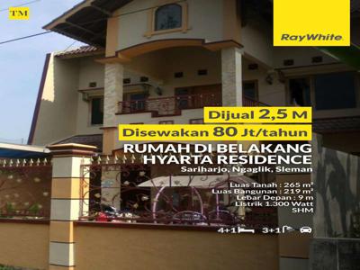 Rumah 5 Kamar Di Belakang Hyarta Residence Jl Palagan, Ngaglik, Sleman