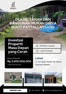 DIJUAL TANAH DAN BANGUNAN MURAH GRIYA BUKIT PATTALLASSANG