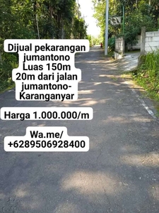 Dijual tanah jumantono strategis cocok untuk usaha