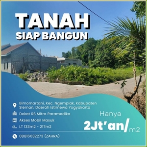 jual tanah jogja Dekat Pasar Jangkang, 2jtan, SIAP AJB