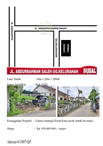 Tanah Jalan AR Saleh BLKI Gg Kelurahan