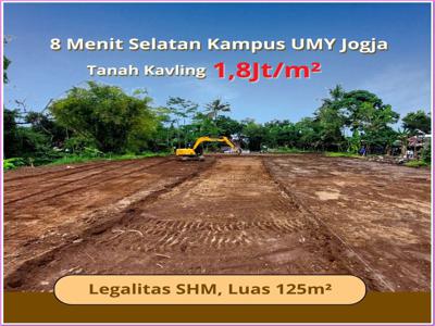 8 Menit Selatan UMY Jogja, Tanah Murah Jogja selatan