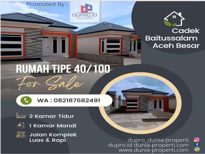 Cadek Rumah Tipe 40 Tanah 100 m Harga Murah Syiah Kuala Banda Aceh