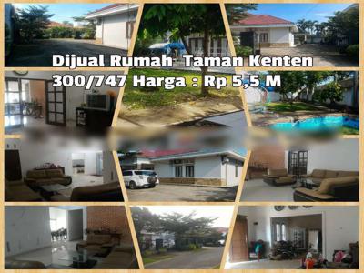 Dijual Rumah 300/747 di Jln Bukit Kenten, Taman Kenten Palembang.