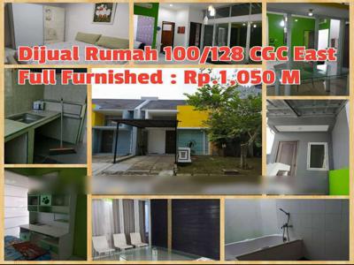 Dijual rumah cantik 100/128 Full Furnished Komplek CGC East Palembang