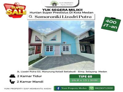 DIJUAL RUMAH SAMARANIKI LIZADRI PUTRA KAWASAN NYAMAN CANTIK DIMEDAN