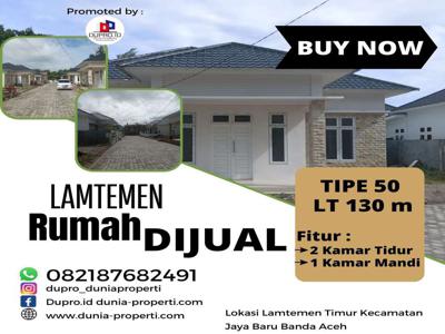 Dijual Rumah Tp 50 LT 130m Di Lamtemen Timur Kec. Jaya Baru Banda Aceh