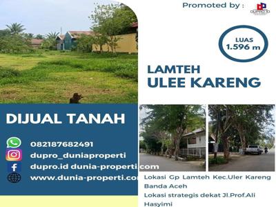 Dijual Tanah Dengan Luas 1.596m Di Lamteh Kec.Ulee Kareng Banda Aceh
