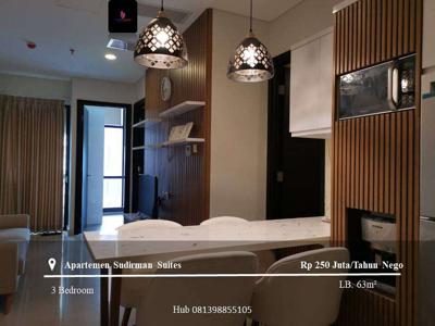 Disewakan Apartement Sudirman Suites Middle Floor 3BR Full Furnished