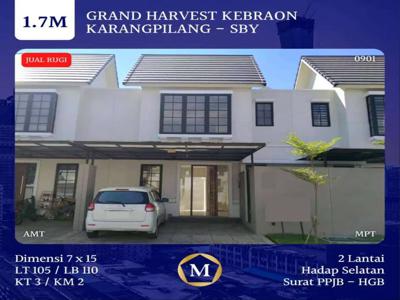 Jual Rugi Rumah Grand Harvest Kebraon Karangpilang Dkt Kedurus Mastrip