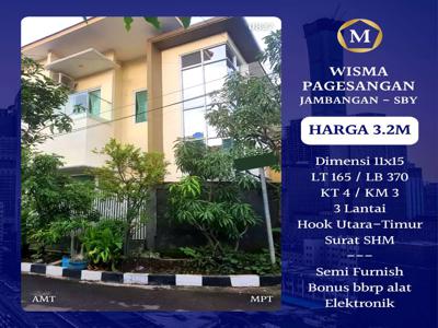 Jual Rumah Hook Wisma Pagesangan Jambangan Dkt Tol SUMO Gayungsari