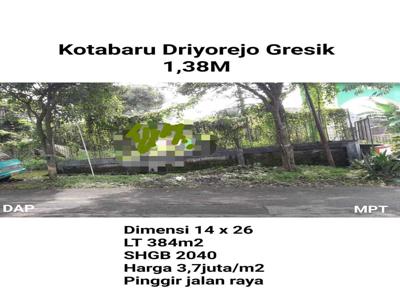 Jual Tanah Kotabaru Driyorejo Gresik Dkt Menganti Bukit Bambe Gadung