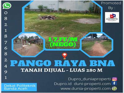 Pango Raya Tanah dijual luas 280 m dekat Politeknik Banda Aceh