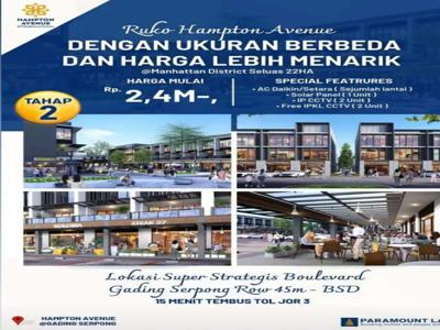 Ruko di Kawasan Superb Hampton Avenue Tahap 2 Gading Serpong Tangerang