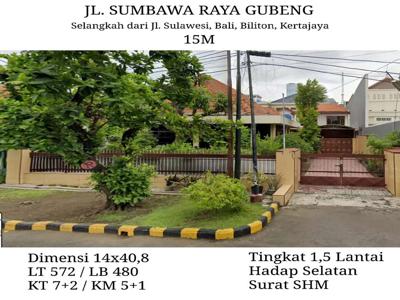 Rumah Jl. Sumbawa Raya Gubeng Sulawesi Dkt Bali Biliton Kertajaya SHM