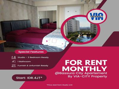 Sewa Apartement Bulanan di Bassura City Harga Mulai 4Jt/Bln - V0822