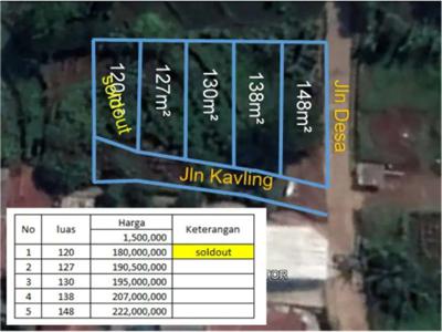 Tanah kavling sisa 4 unit dkt kolam oma opa girimekar cijambe Bandung