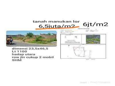 Tanah Manukan Lor Murah Surabaya Barat Dkt Benowo Tandes Sambikerep