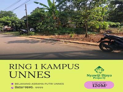 TANAH RING 1 KAMPUS UNNES NEMPEL JALAN ASPAL STRATEGIS