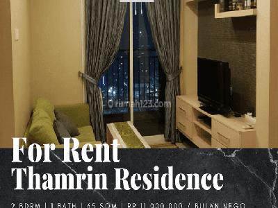 Disewakan Apartemen Thamrin Residence 2 Bedrooms Full Furnished