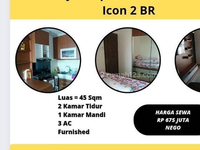 Dijual Apartemen Sunter Icon 2 BR Rp 675 juta Nego Apartemen Sunter Icon 2 Kamar Tidur Bagus Furnished