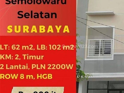 Dijual Ruko Semolowaru Selatan