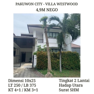 Dijual Rumah 2 Lantai LT250 LB375 Villa Westwood Pakuwon City Harga Nego SHM - Surabaya