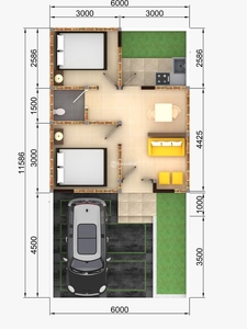 Dijual Rumah Type 36/66 2KT 1KM Harga Terjangkau Skema Pembayaran Mudah Dekat Exit Tol Asrikaton Pakis Bandara - Malang