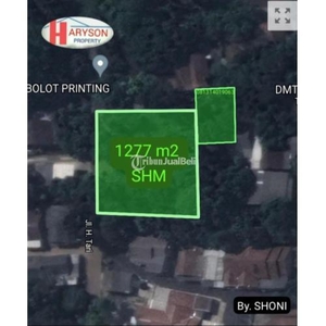 Dijual Tanah Komersil 1277 m2 Setu Lokasi Strategis Siap Bangun - Bekasi