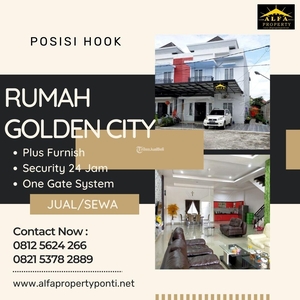Disewakan Rumah 2 Lantai 3KT 3KM Sungai Raya Dalam Golden City - Pontianak
