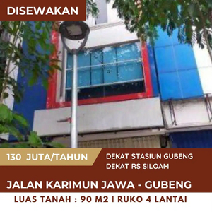 Disewakan Ruko 4 Lantai Pusat Kota Jalan Karimun Jawa Gubeng