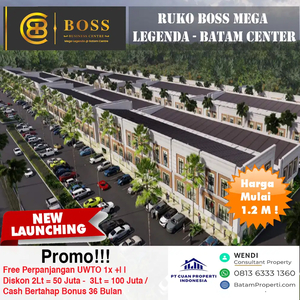 Ruko 2&3 Lantai Boss Business Center ! Batam Center